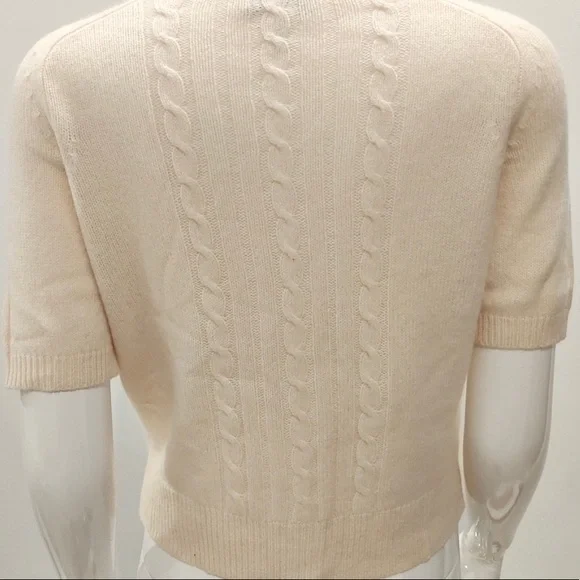 EUC-ANN TAYLOR LOFT SOFT CASHMERE BLEND CARDIGAN SWEATER, PALE BLUSH SIZE SMALL - Picture 2 of 7